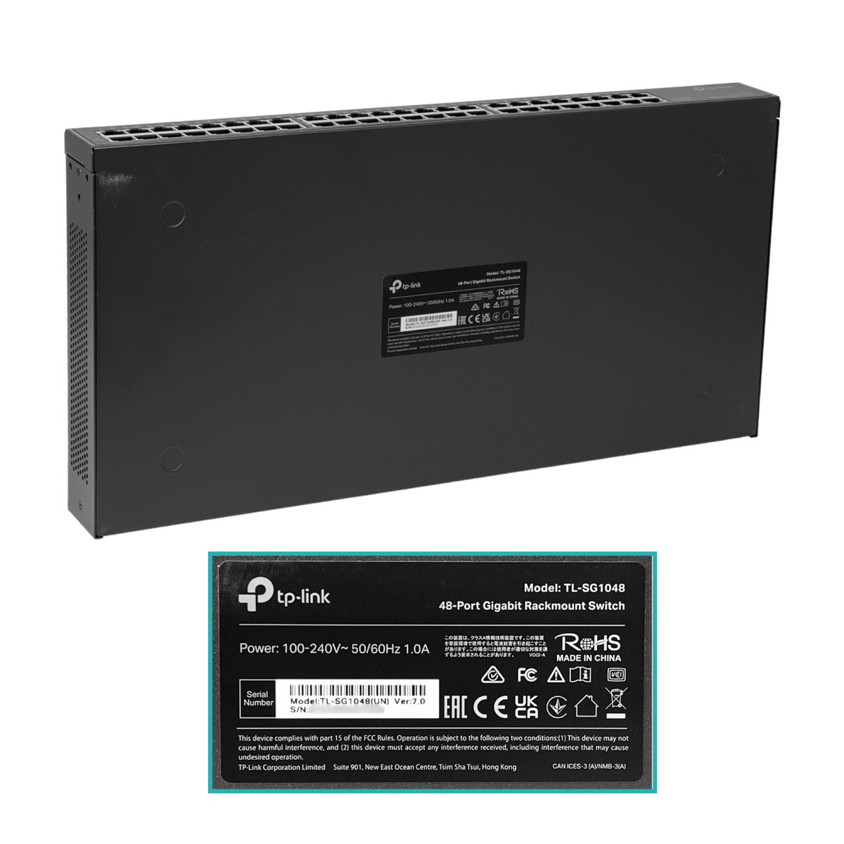 TL-SG1048 TP-LINK 48-Puertos-1000 Conmutador Gigabit no-Gestionable Rack