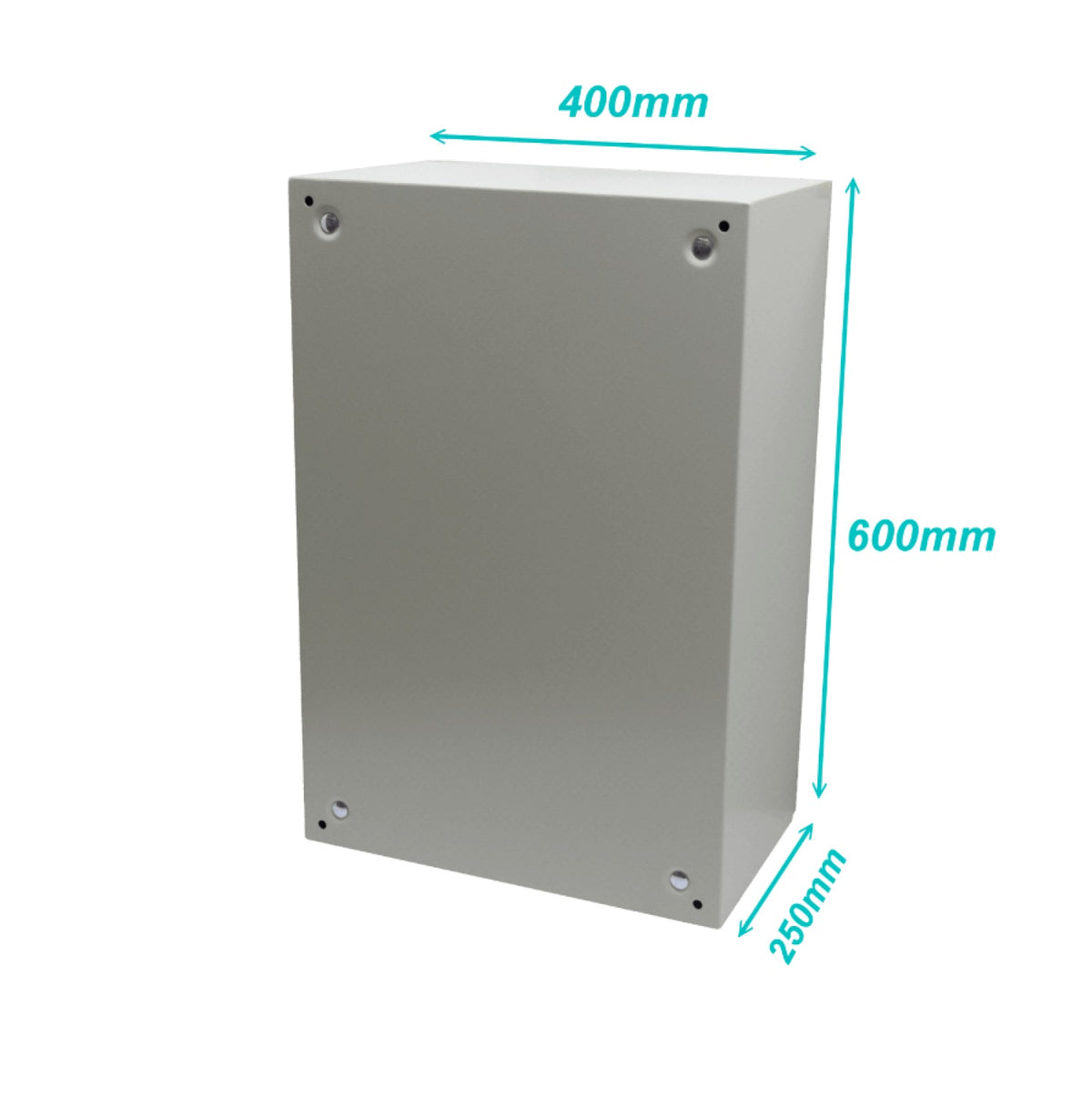 ST4-625 TIBOX 600x400x250mm 2-puertas-sin/Llave Gabinete Metálico IP66 Beige con Placa