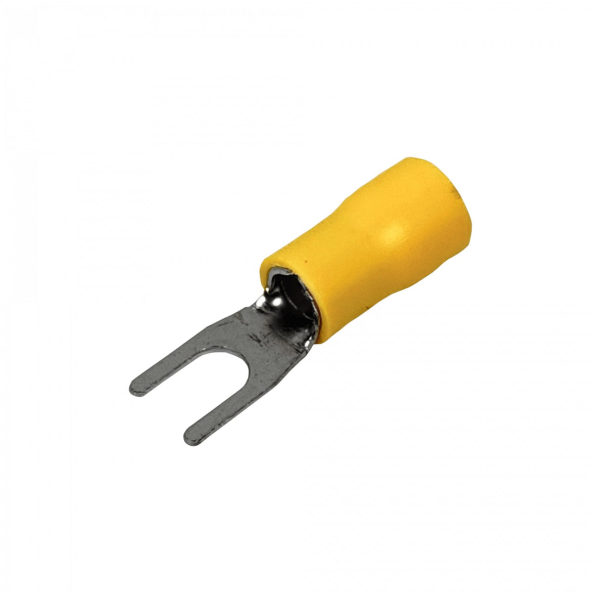 HORQ-4360 Terminal hembra faston 4,3mm para cable 4,0-6,0mm² paquete 50 unidades conector amarillo con aislante de PVC