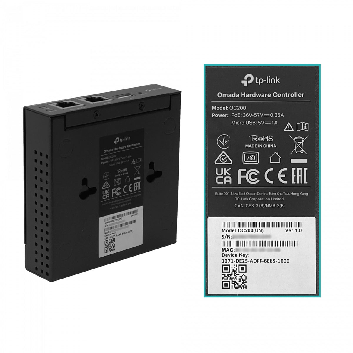 OC200 TP-LINK Controlador Omada 2-100 requiere-PoE48V/USB USB-AH 100-EAP 100x98mm