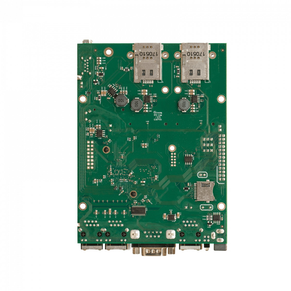 RBM33G MIKROTIK 880MHz 3-1000 2-SIM 2-MiniPCIe M.2/Ranura DB9 USB L4 105x150mm