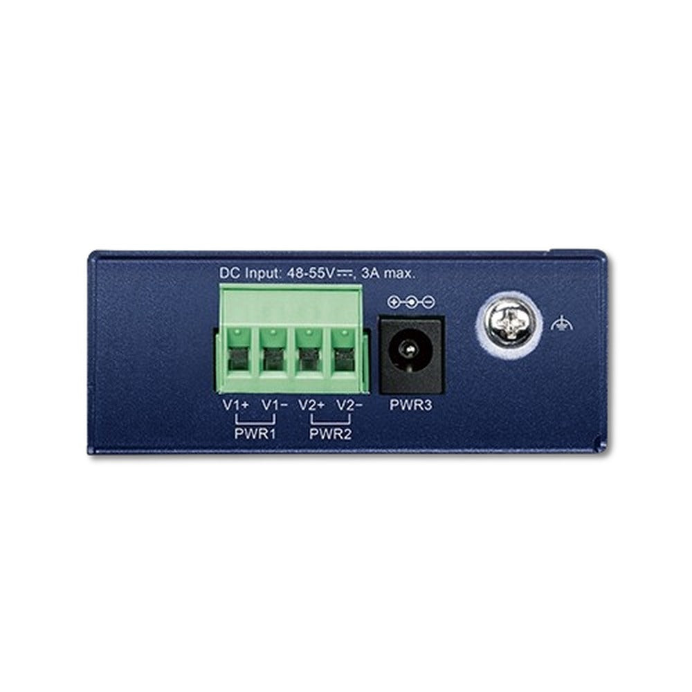 Switch Industrial Compacto 5 Puertos Fast Ethernet con 4 PoE+ PLANET ISW-504PT-E