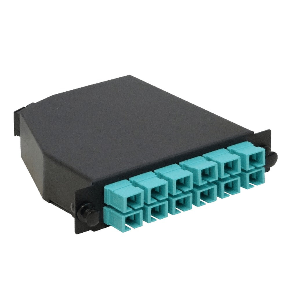 CASCOM3 OM3 12-SC 1-MPO/M Cassette para/1U-3P 130mm Fibra Pre-Conectorizada