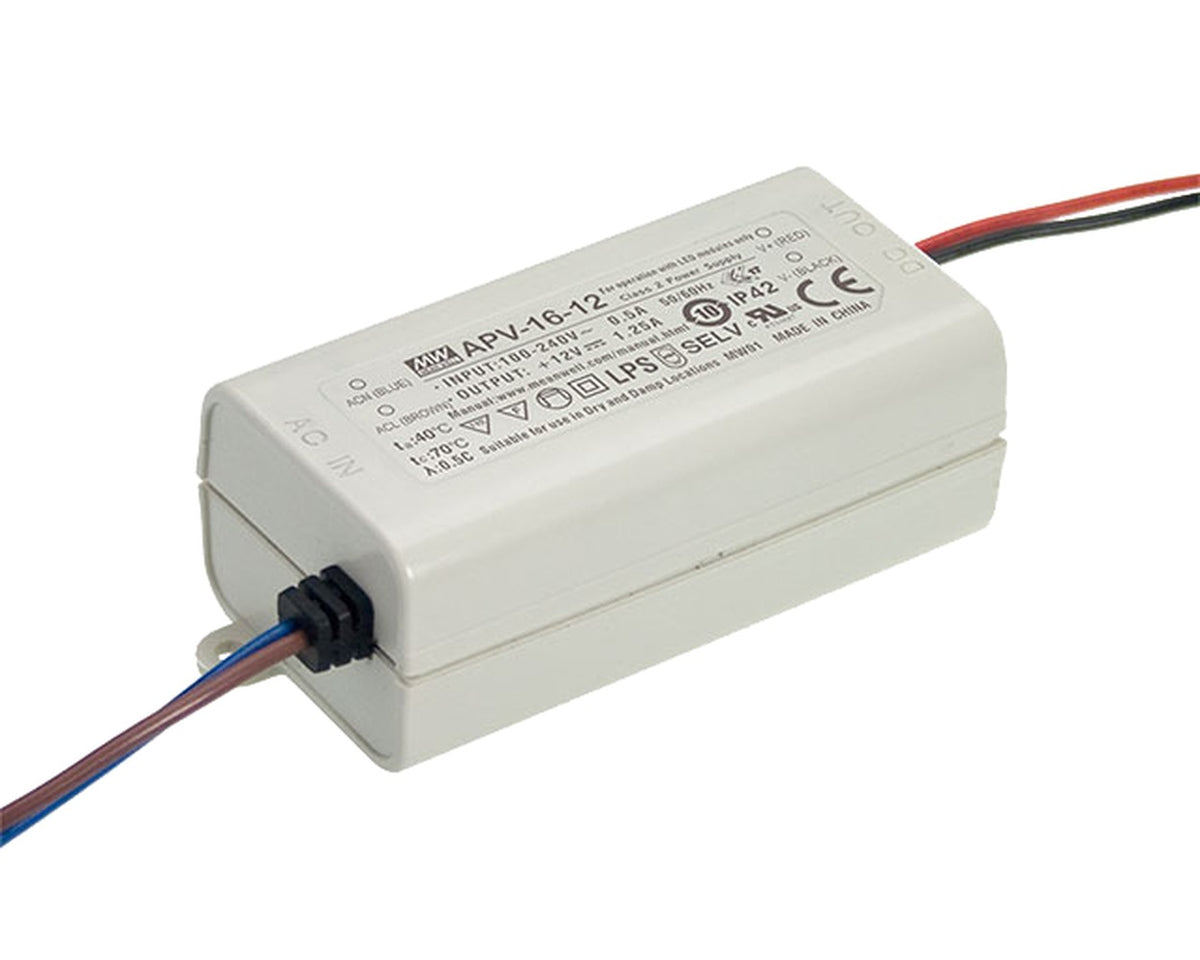 Driver LED plástico voltaje 16W APV-16 - 5V