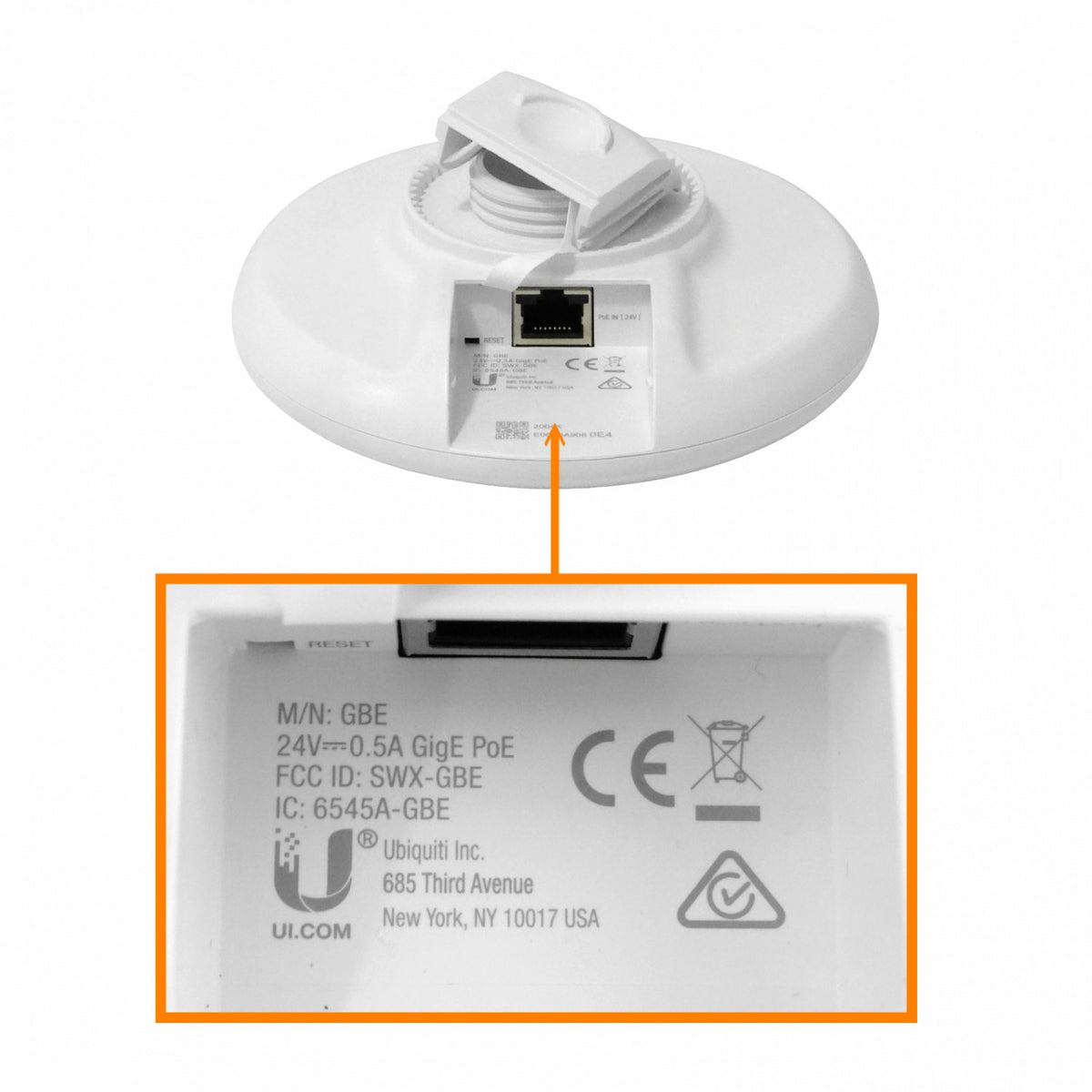 GBE. UI 60GHz 5GHz 17/10dBi 57-66GHz 1-1000 airMAX 1Gbps 500m incl. 24V GBE-EU UBIQUITI