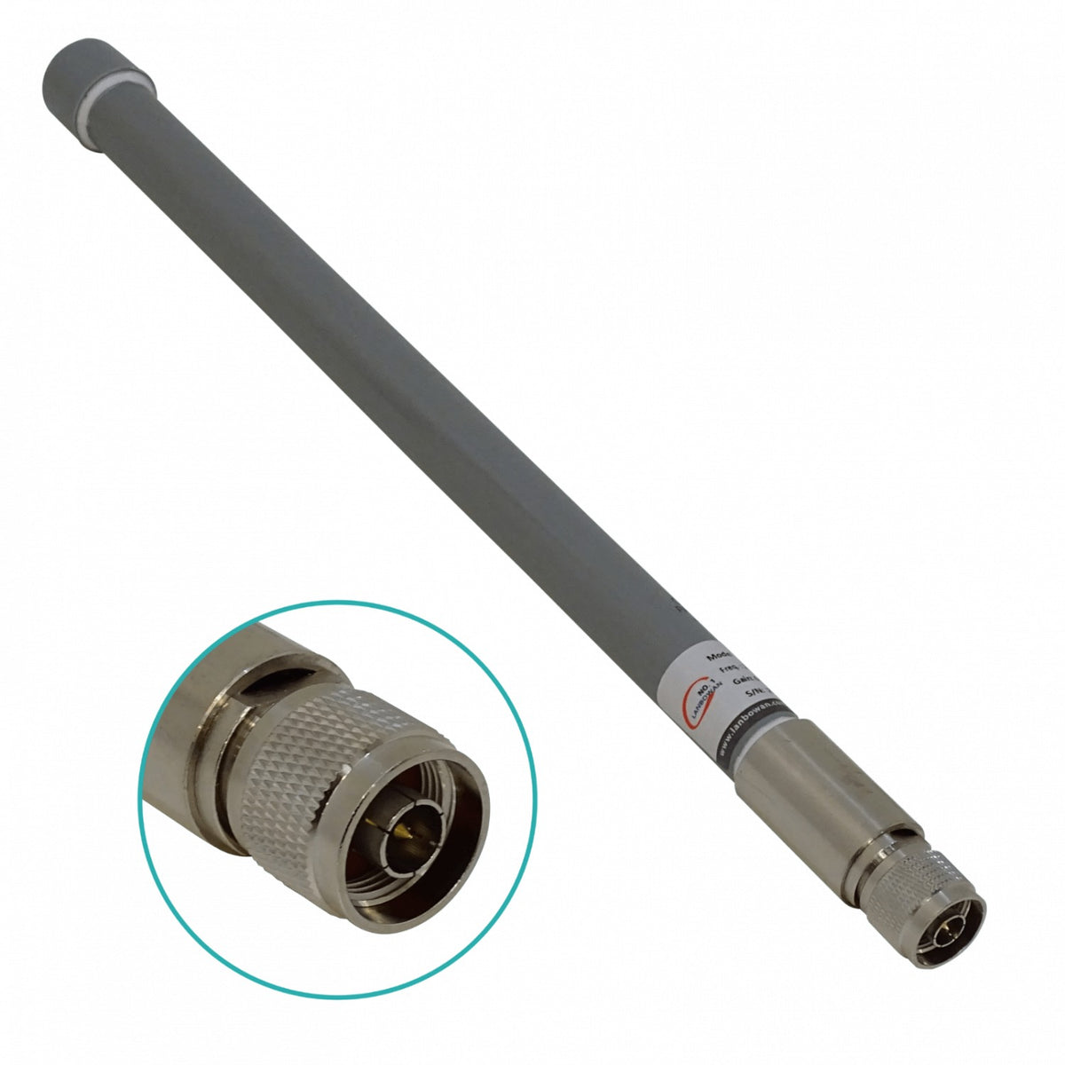 ANT-258 Antena Omnidireccional 6dBi/2,4GHz-2,5GHz 8dBi/5,15-5,85GHz 40º N-Macho 20x300mm