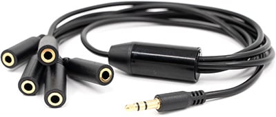 Splitter 1 a 5 Jack 3,5 mm para The Pill by Shelly, hasta 5 Sondas de Temperatura