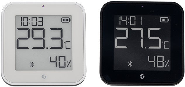 Sensor Inteligente de Temperatura y Humedad Shelly BLU H&T Display ZB con Pantalla E-Paper, Bluetooth y Zigbee - Negro