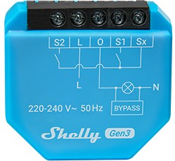 Interruptor inteligente de 1 canal 200W sin cable neutro Wi-Fi y Bluetooth