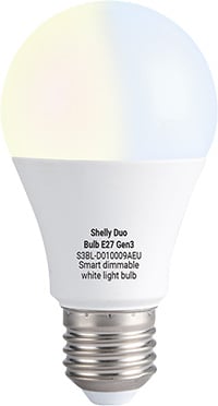 Ampolleta Inteligente Shelly Duo Bulb E27 Gen3 Blanco Regulable 8,5 W 806 lm Wi-Fi y Bluetooth