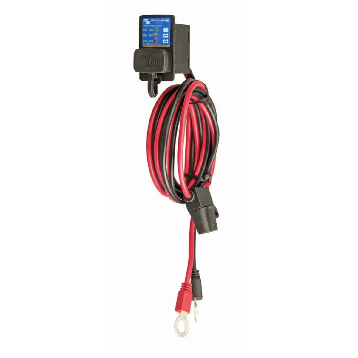 Conector de Ojal M8 con Fusible ATO 30A + Panel Indicador – para Victron Blue Smart IP65