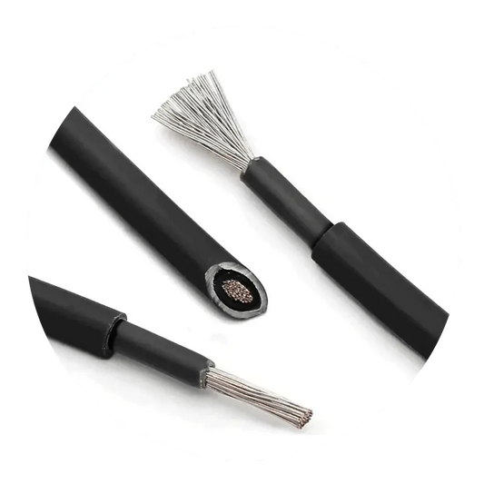 Cable Fotovoltaico Unipolar 6mm² – Negro (1 Metro)