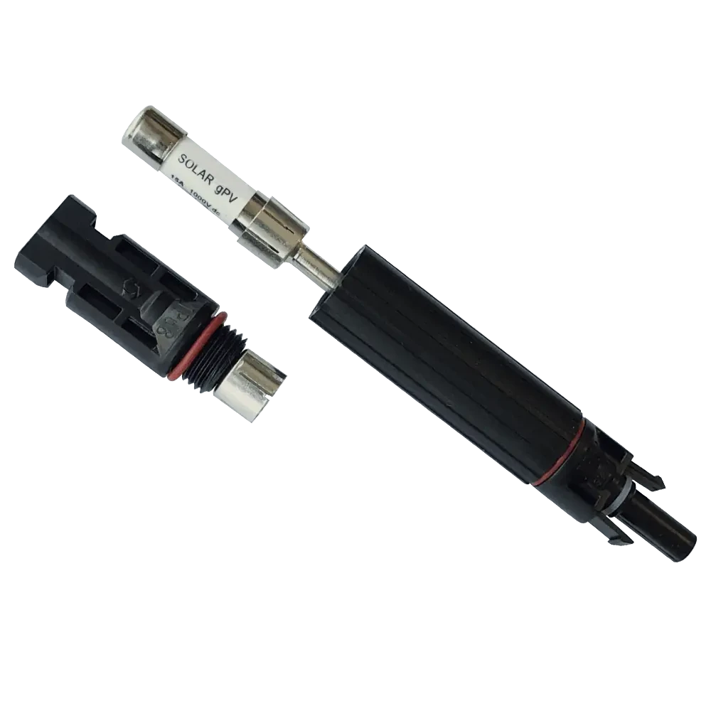 Conector Porta Fusible Solar MC4 Fus (Con Fusible 15A 10X38mm)