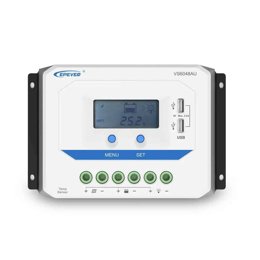 Regulador de Carga para Paneles Solares con USB 20A 12/24V – EPEVER VS2024AU