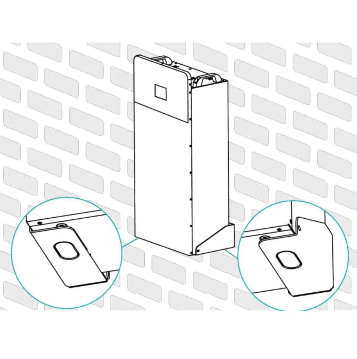 Kit de Montaje en Pared para Pylontech Fidus Plus