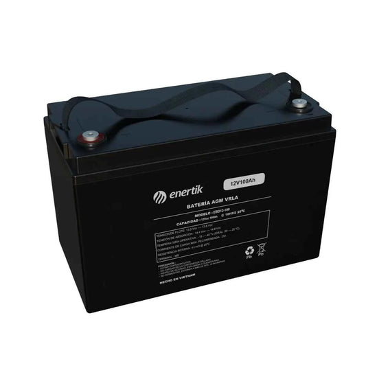 Batería de Ciclo Profundo AGM – Enertik – 12V 100Ah