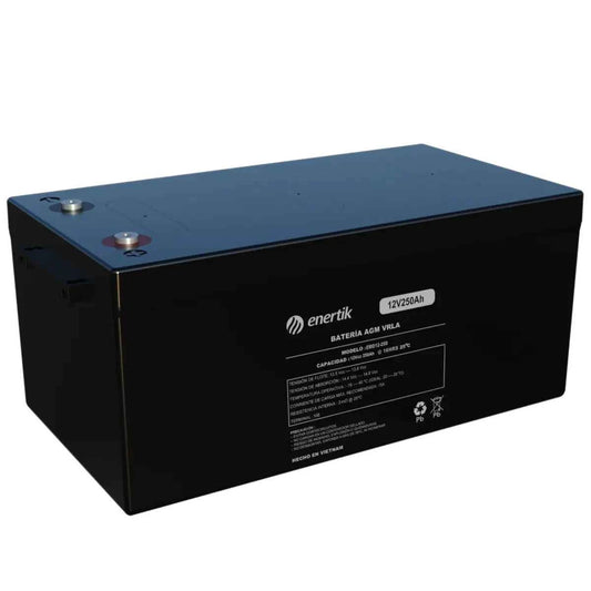 Batería de Ciclo Profundo AGM – Enertik – 12V 250Ah