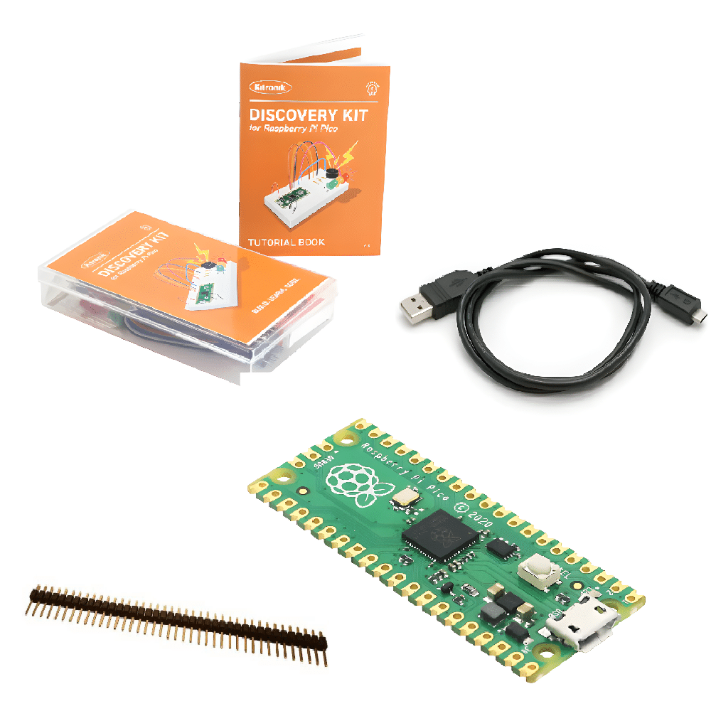 Set Educativo Kitronik con Raspberry Pi Pico, Conductor de Unión y Conectores de 40 Posiciones