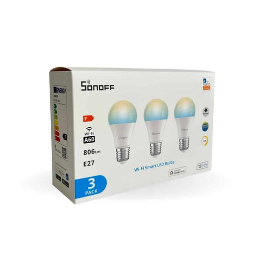 Lote de 3 Bombillas Inteligentes LED Sonoff B02-BL-A60 con Conectividad Wifi