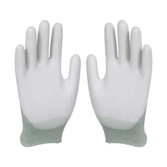 Guantes de Tejido ESD con Recubrimiento de Goma en Palma Medida M