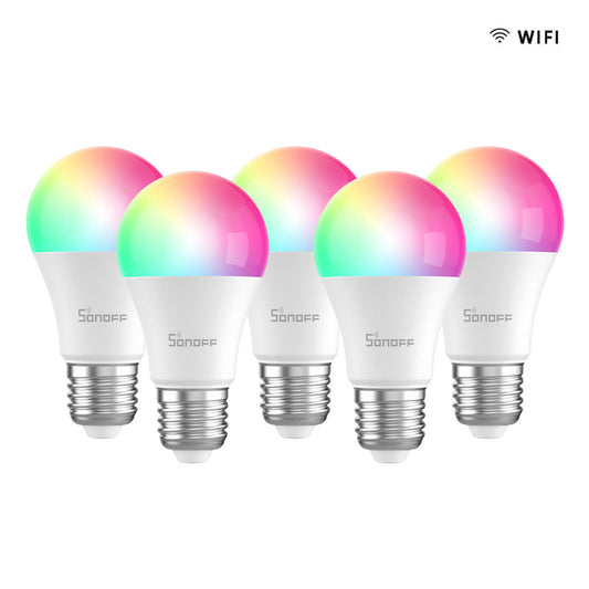Lote de 5 Bombillas Inteligentes LED RGB WiFi – Sonoff