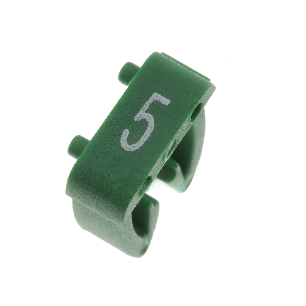 Conjunto de 10 Identificadores de conductores Calibre 5 Tonalidad Verde 1.5 a 2.5mm² – Onka