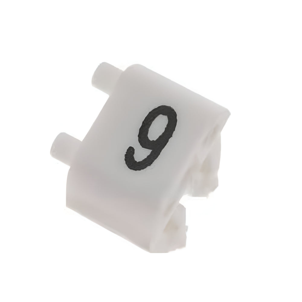 Juego de 10 Identificadores de Conductor Numero 9 Color Blanco rango 4 a 6mm² – Onka
