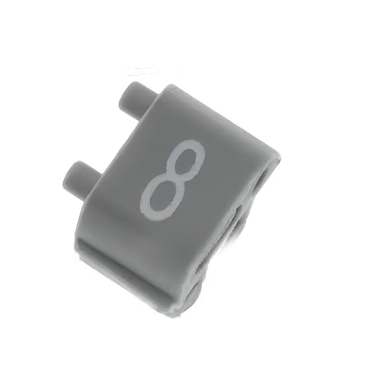 Lote de 10 Etiquetas identificadoras de conductor Número 8 Color gris 0.75 a 1.5mm² – Onka
