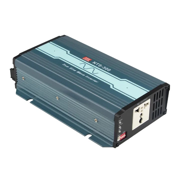 Convertidor de Tensión 12V a 220V / 230V 300W Uso Industrial – Mean Well NTS-300-212UN con Salida Multiconetor