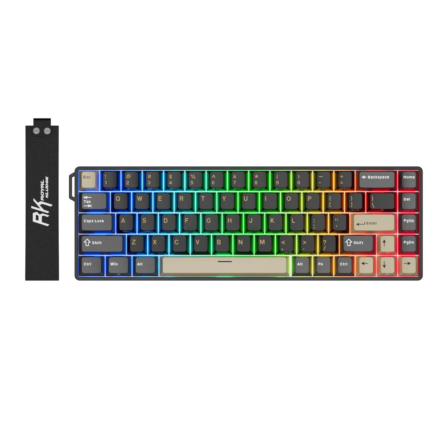 Teclado Mecánico Gamer Royal Kludge RK68 HE 8KHz con Interruptores Hall Effect