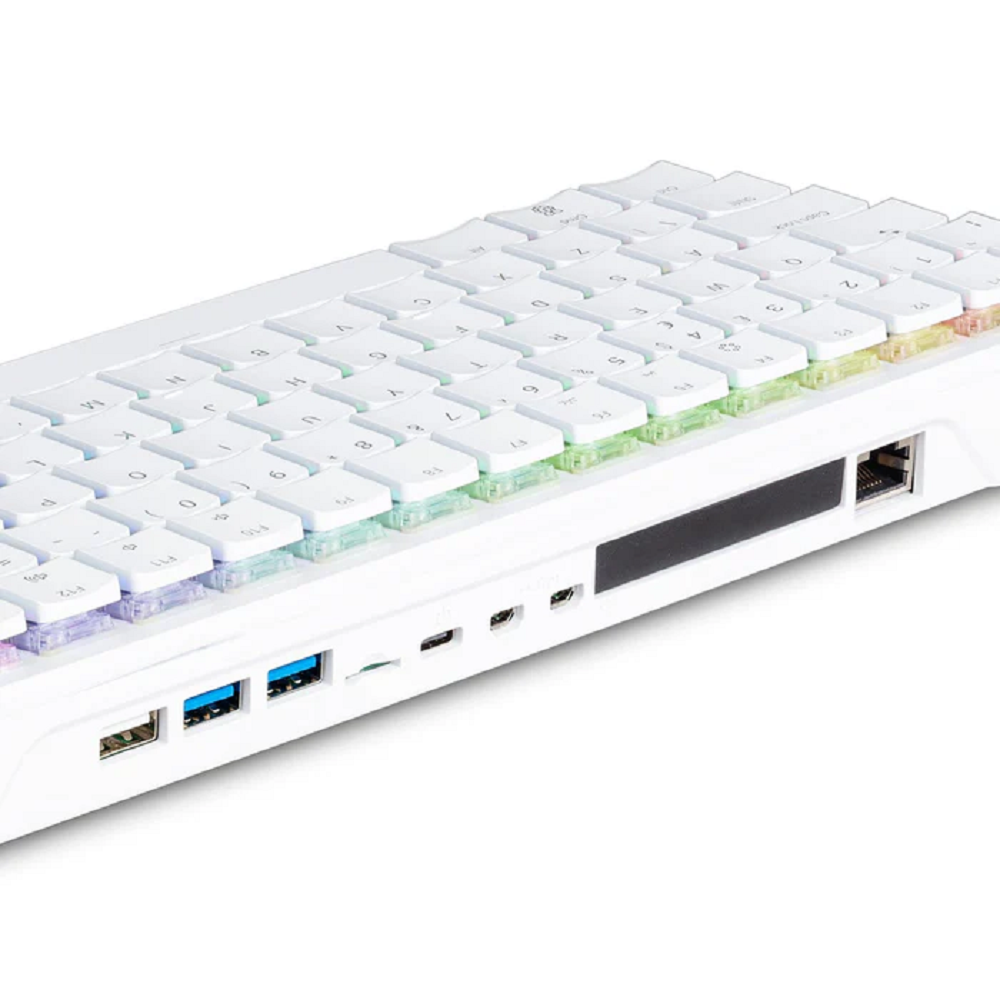 Computadora Raspberry Pi 500+ con 16GB de memoria RAM, almacenamiento SSD de 256GB y adaptador de corriente incluido