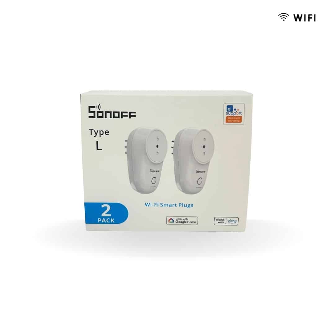 Paquete Echo Dot 5 de Amazon + Conjunto de 2 Tomacorrientes Inteligentes Sonoff S26 con Conectividad WiFi