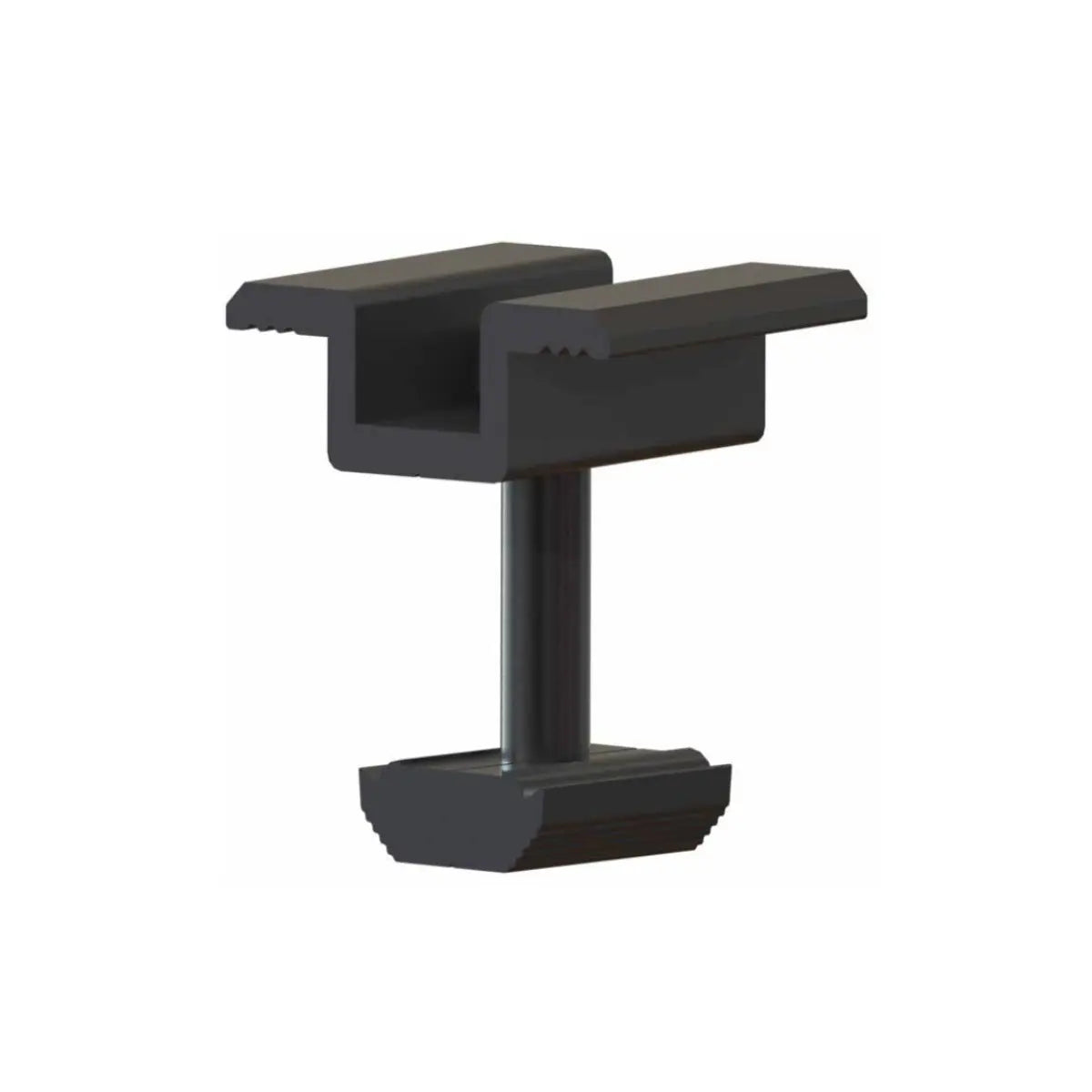 Mordaza Medio para Panel Solar 30~35mm – Negro (Para rieles CG-010)