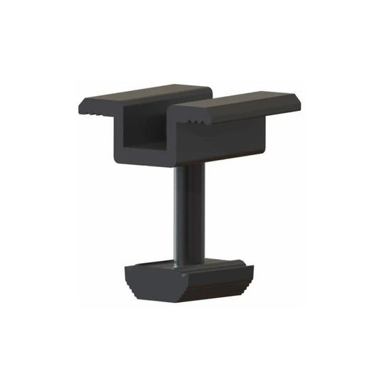 Mordaza Medio para Panel Solar 30~35mm – Negro (Para rieles CG-010)