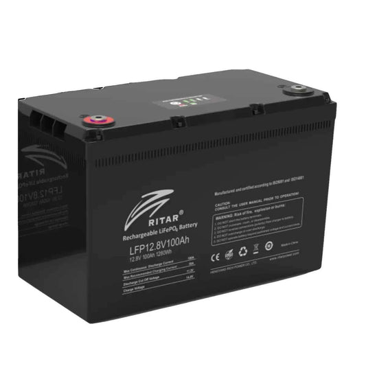 Batería de Litio – Ritar 12.8V 100Ah (1.28kWh)