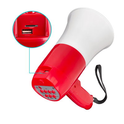 MEGAFONO-30W Megafono 30W inc-Pila Litio 3,7V 4800mAh Recargable Bluetooth USB mSD