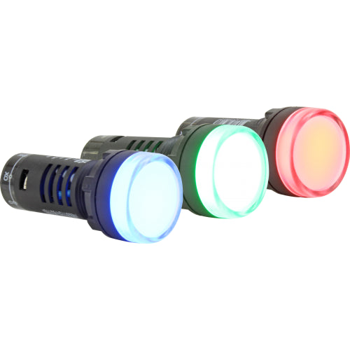 Indicador luz piloto plástico 22mm bicolor serie L20-AB - Rojo/Verde - 220VAC