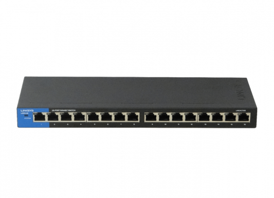 LGS116 LINKSYS Escritorio 16-1000 Gigabit Conmutador no-Admin no-Rack incl/12V/1A V2
