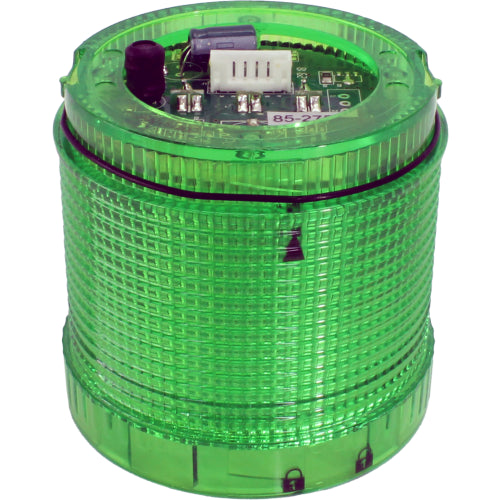 Lente verde con opción continua o pulsante IP65, debe usar base serie T70 - 85 a 275VAC - Luz contínua/pulsante