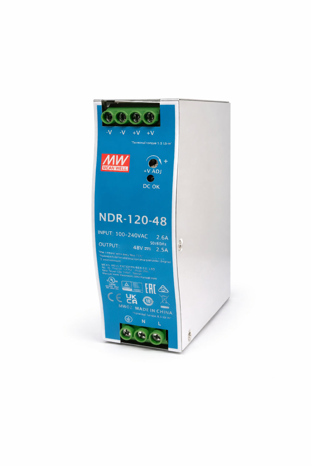 Fuente de poder Riel DIN metálica 120W NDR-120 - 12V