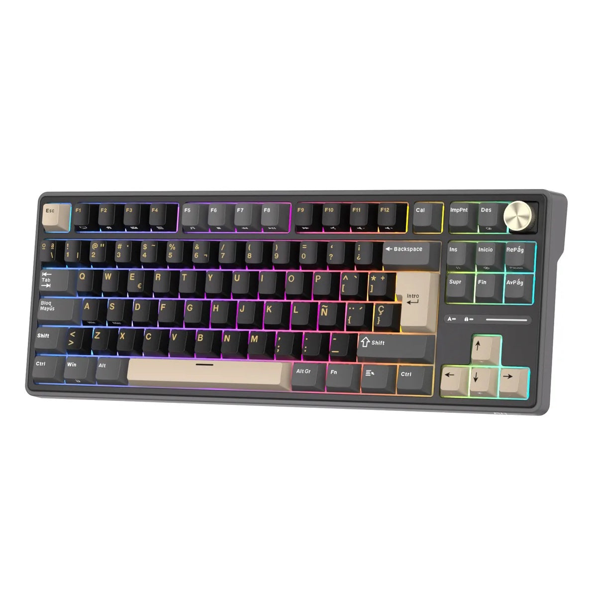 Teclado de Switches Intercambiables Royal Kludge R87 Pro Phantom Distribución Española 80% Hot-Swap