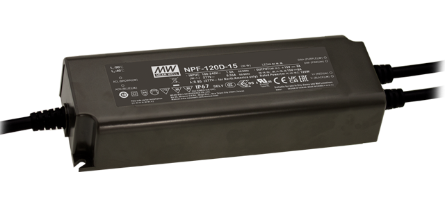 Driver LED plástico corriente dimmer 3 en 1 PFC 120W NPF-120D - 2300mA