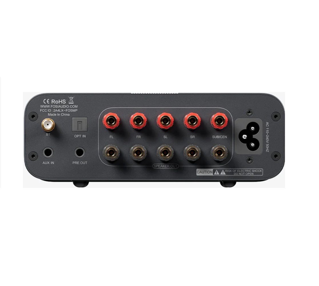 Amplificador de Sonido con Conectividad Bluetooth 5 de 5 Canales/4+Subwoofer – Fosi Audio HT4S