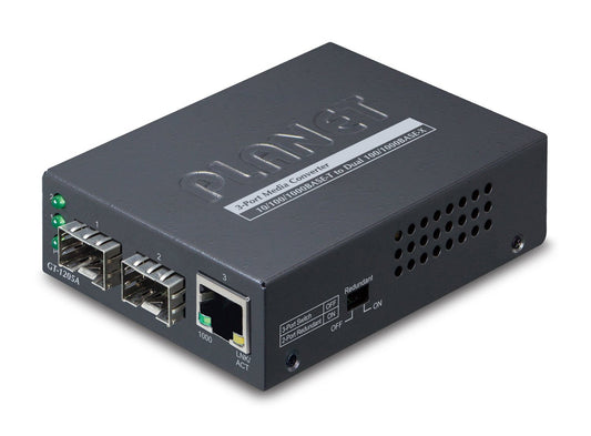 Conversor de Medios SFP 10/100/1000BASE-T a 100/1000BASE-X Dual