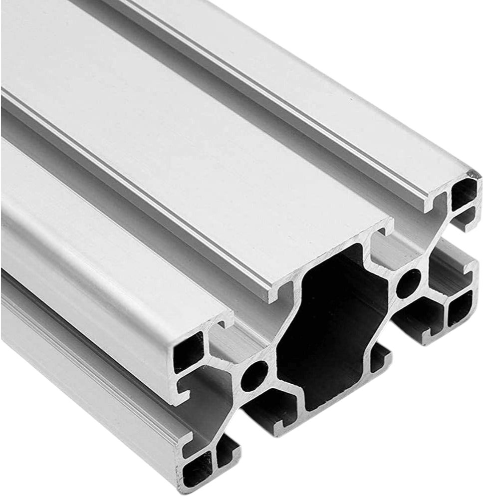 Perfil de aluminio estructural ranurado en T de 40x80x2000 mm