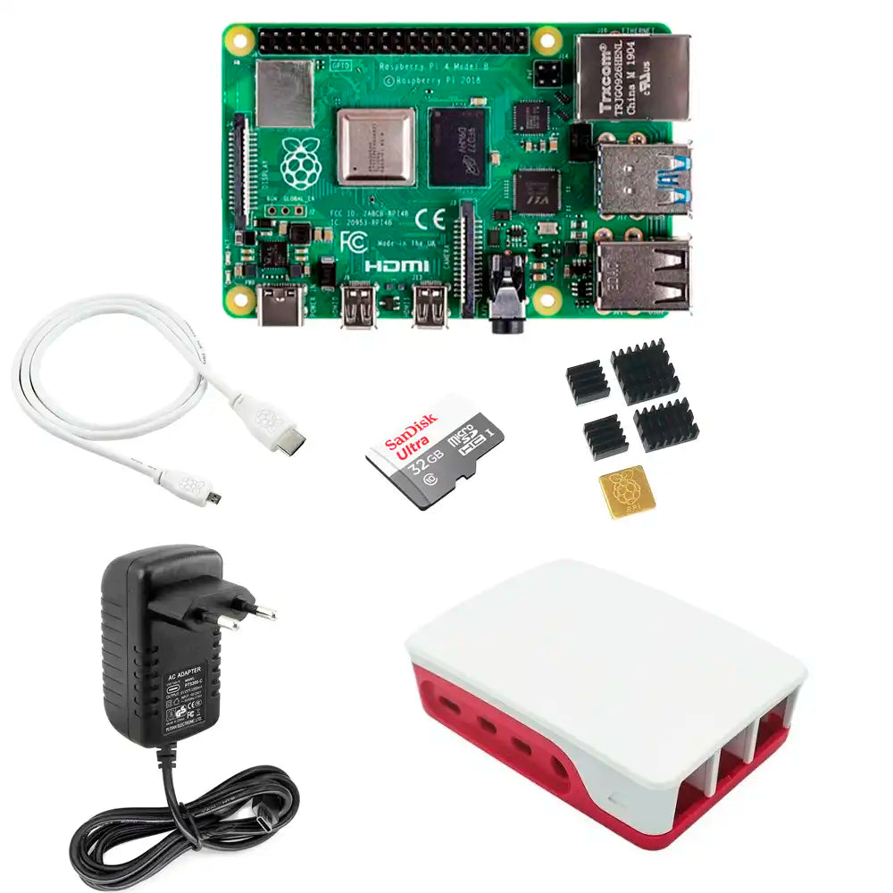 Conjunto completo Raspberry Pi 4 de 2GB de memoria incluido periféricos