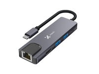 Xtech 5 in 1 USB-C Hub HDMI Ethernet 2 USB PD XTC-572