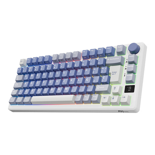 Periférico Mecánico Inalámbrico RK M75 Ocean Blue con distribución 75% Español – Royal Kludge