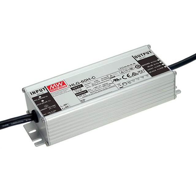 Driver LED carcasa metálica corriente 60W HLG-60H-C - 700mA (comúnmente usado) - AB - Ajuste Potenciómetro (Io) + 3 en 1