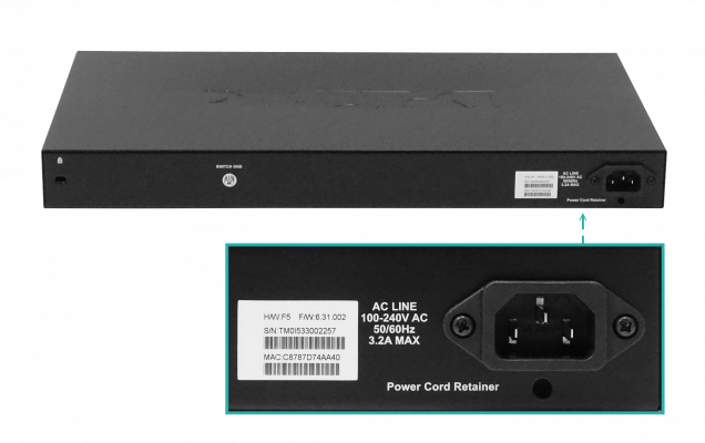 DGS-1210-28P. Conmutador Inteligente Rack D-LINK 24 puertos 1000 con PoE 48V (4-at/20-af) 4 ranuras SFP 193W totales